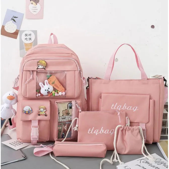 Korein style 4 piece bag for Girls school and collage bags for girls