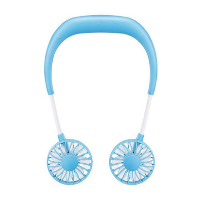 Neck Fan for Kitchen | with RGB Lights Folding Handheld Fan Wearable Portable Neckband Mini Fan USB Chargeable Air Cooler Fan