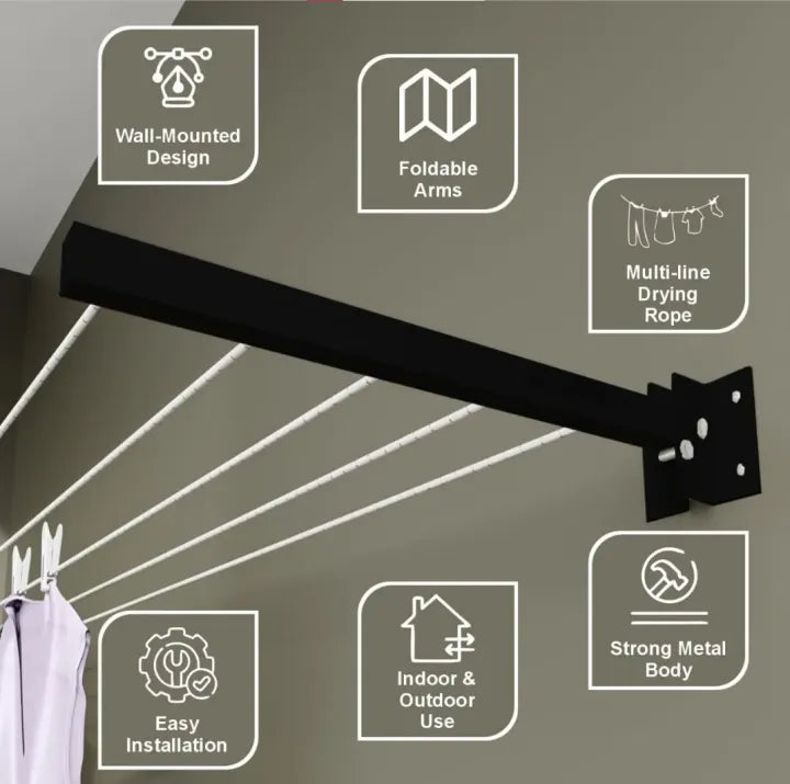 Premium Cloth Drying Stand 17" / 24" Inches with Free Installation Hardware Kit