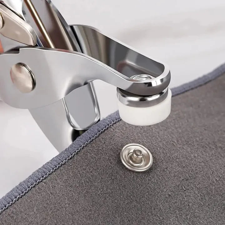 High Quality Metal Snap Buttons Press Plier_9.5mm Metal Sewing Prong Ring Buttons Clip Plier _Diy Button Punch Tool For Baby Clothes_abaya Ring Metal Button Presser Machine Fastener Snap Buttons Kit Tich Button Tool Kit (Homeducts)