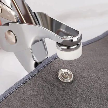 High Quality Metal Snap Buttons Press Plier_9.5mm Metal Sewing Prong Ring Buttons Clip Plier _Diy Button Punch Tool For Baby Clothes_abaya Ring Metal Button Presser Machine Fastener Snap Buttons Kit Tich Button Tool Kit (Homeducts)
