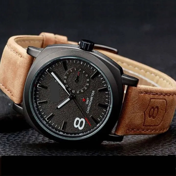 Luxury Fashion Watch for Men – Premium Leather Strap Casual Wrist Watch