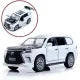 Lexus Land Cruiser Prado - Alloy Children's Sports Model Car Die-Cast Metal Toy Car - Front Doors & Boot & Hood Open - Size Approx. 5 inch - White