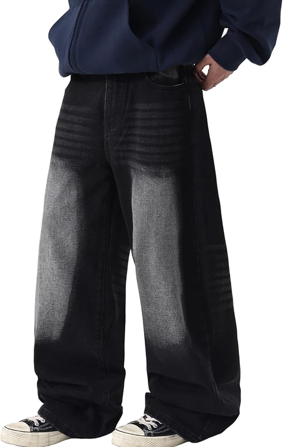 Men's Baggy Jeans Y2K Vintage Wide Leg Denim Pants
