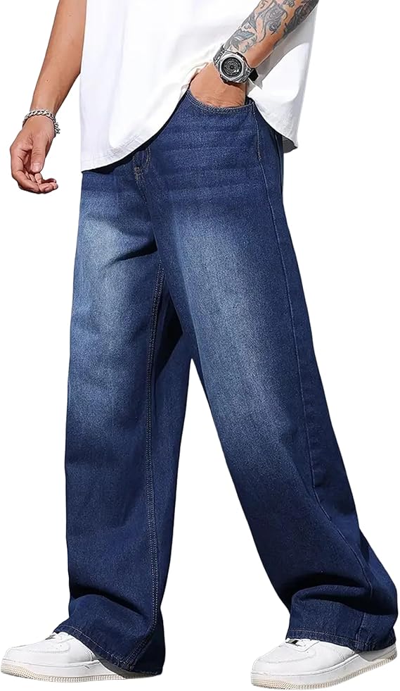 Men's Baggy Jeans Y2K Vintage Wide Leg Denim Pants