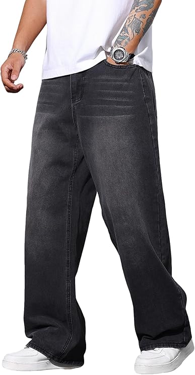 Men's Baggy Jeans Y2K Vintage Wide Leg Denim Pants